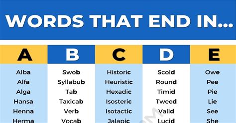 words ending in bet.